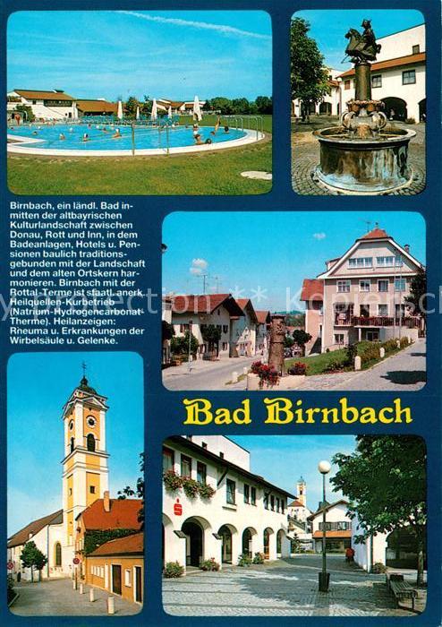 Bad Birnbach Thermalfreibad Brunnen Kirche Sparkasse