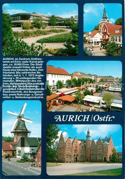 Aurich Ostfriesland Park Markt Windmuehle Schloss
