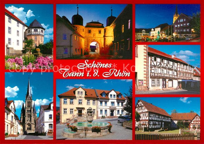 Tann Rhoen Stadttor Fachwerk Brunnen