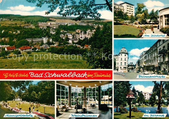 Bad Schwalbach Kurhotel Brunnenstrasse Kurpark Weinbrunnen Minigolf