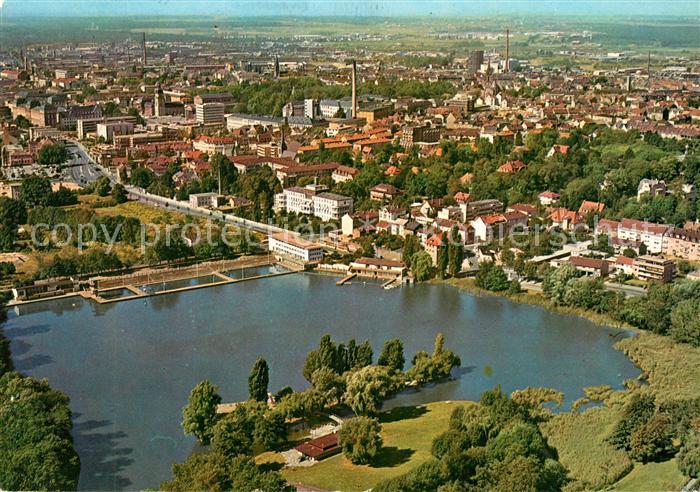 Darmstadt Fliegeraufnahme Am grossen Woog