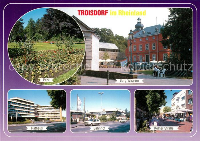 Troisdorf Park Rathaus Bahnhof Koelner-Strasse Burg-Wissem