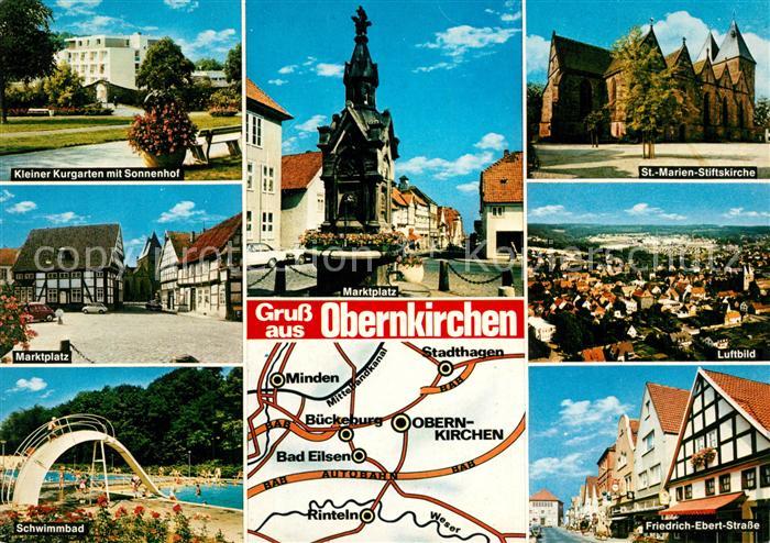 Obernkirchen Kurgarten mit Sonnenhof Marktplatz Freibada Friedrich-Ebert-Strasse