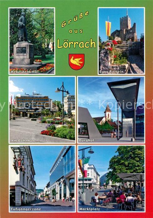 Loerrach Burghot Hebeldenkmal Burg-Roetteln Marktplatz