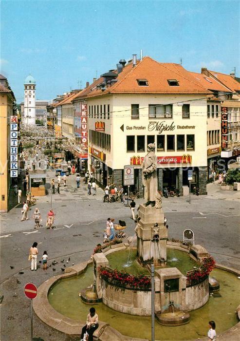 Darmstadt Ludwigsplatz mit Bismark-Denkmal