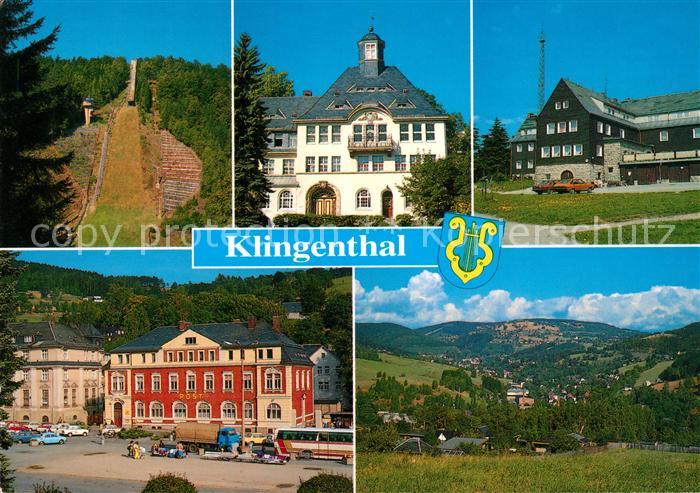 Klingenthal Vogtland Aschbergschanze Rathaus Jugendherberge Aschberg