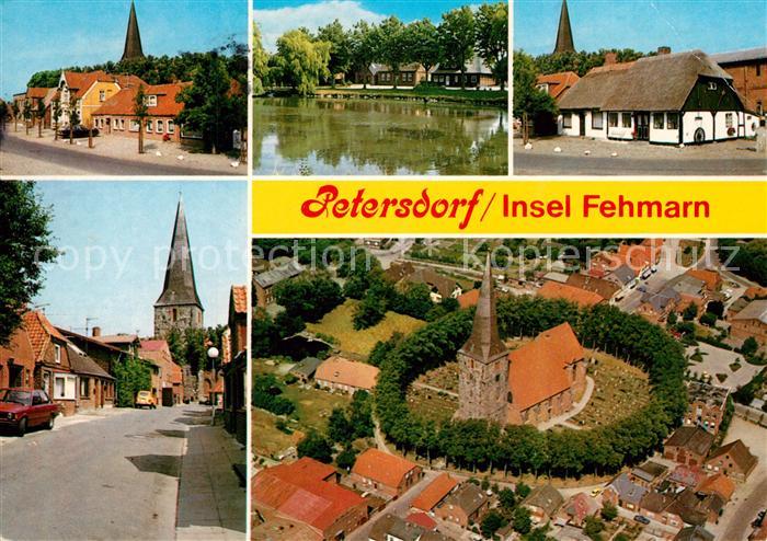 Petersdorf Fehmarn Fliegeraufnahme mit Kirche