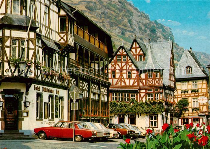 Bacharach Rhein Fachwerkhaeuser am Marktplatz