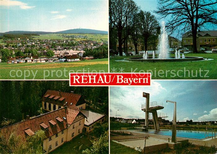 Rehau Oberfranken Panorama mit Kornberg Maxplatz Schullandheim Tannenberg Neues