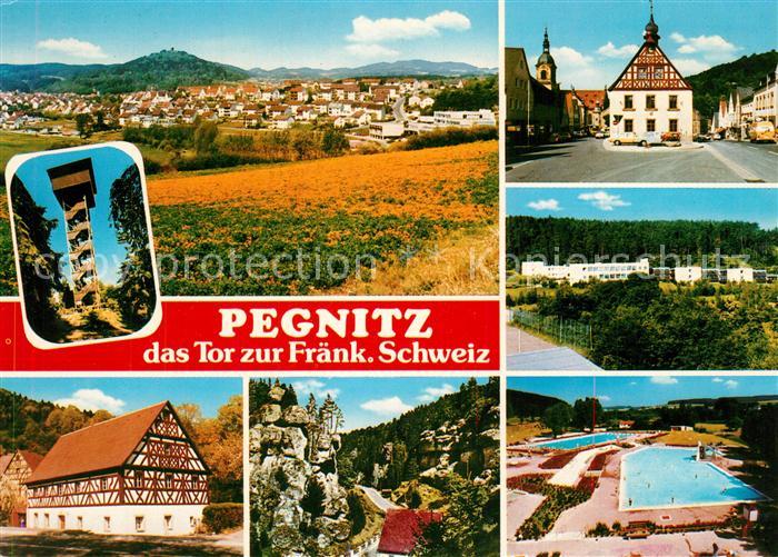 Pegnitz Panorama Aussichtsturm Rathaus Felsen Schwimmbad