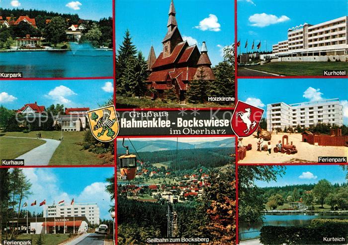 Hahnenklee-Bockswiese Harz Kurpark See Kurhaus Ferienpark Holzkirche Kurhotel Bo