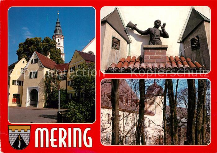 Mering Wehranlage St Michael mit Kirchbogen Skulptur