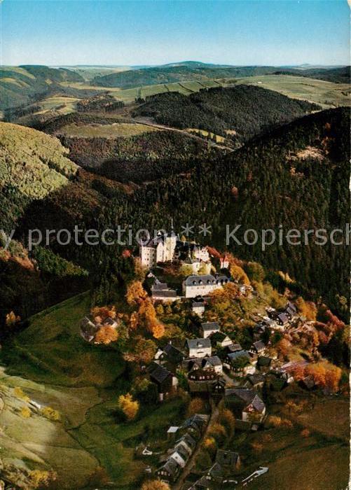 Ludwigsstadt Burg Lauenstein im Frankenwald Fliegeraufnahme