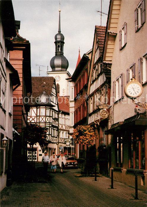 Lauda-Koenigshofen Marienstrasse mit Kath Stadtkirche St Jakobus
