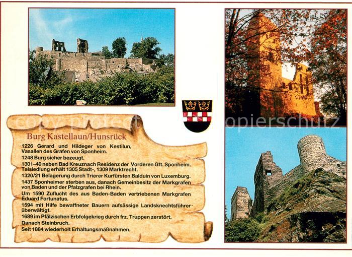 Kastellaun Hunsrueck Burgruine Chronik