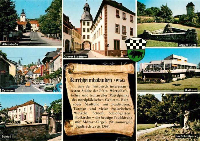 Kirchheimbolanden Alleestrasse Zentrum Schloss Stadtturm Grauer Turm Rathaus Sch