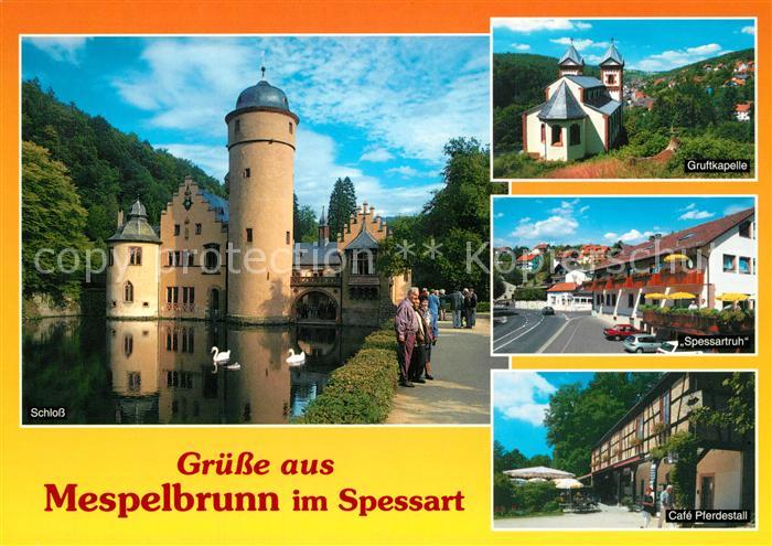 Mespelbrunn Schloss Gruftkapelle Gaststaette Spessartruh Cafe Pferdestall