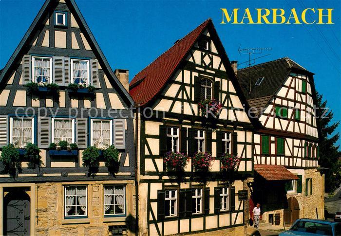 Marbach Neckar Altstadt Fachwerkhaeuser