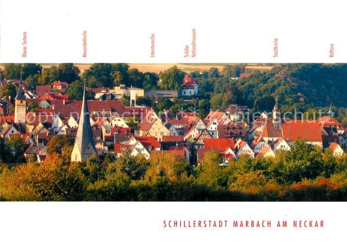 Marbach Neckar Teilansicht Schillerstadt