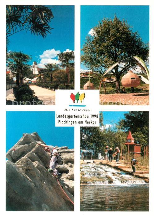 Plochingen Die bunte Insel Landesgartenschau Felsen Klettern