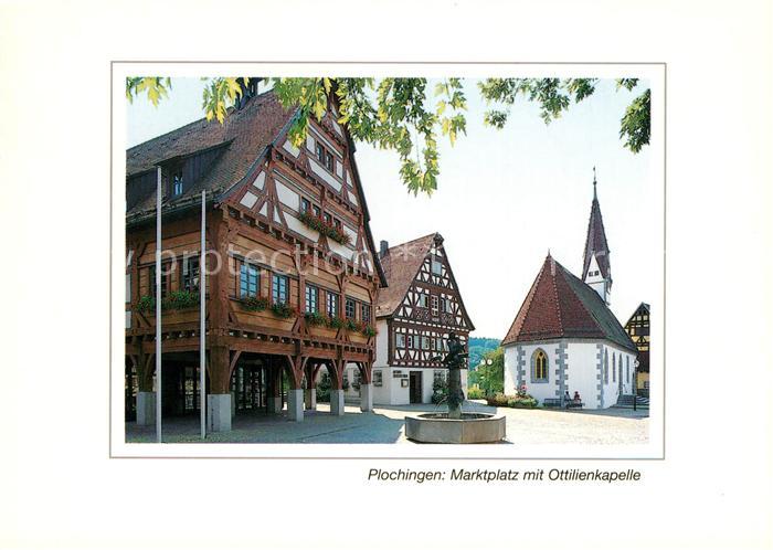 Plochingen Marktplatz Altes Rathaus Historisches Gebaeude 16. Jhdt. Ottilienkape