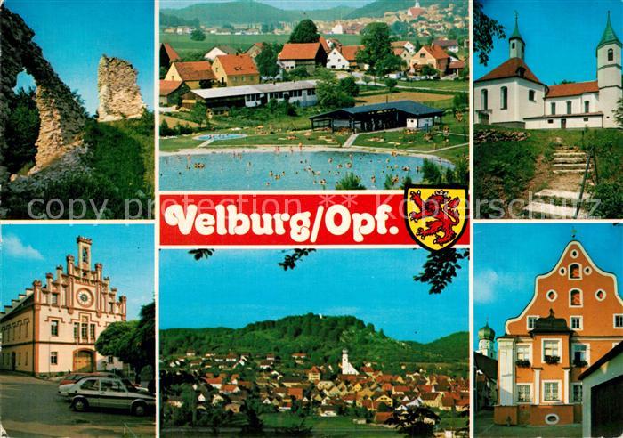 Velburg Burgruine Kirche Rathaus Badesee