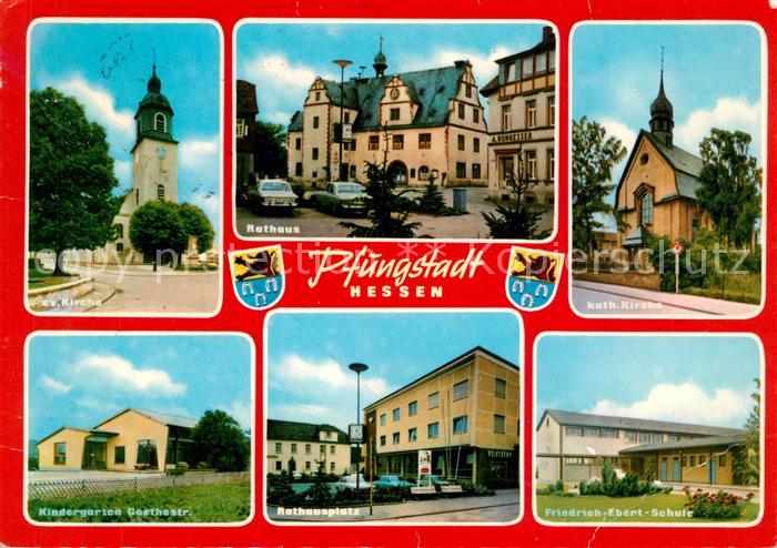 Pfungstadt Kirche Rathaus Kindergarten Rathausplatz Friedrich Ebert Schule
