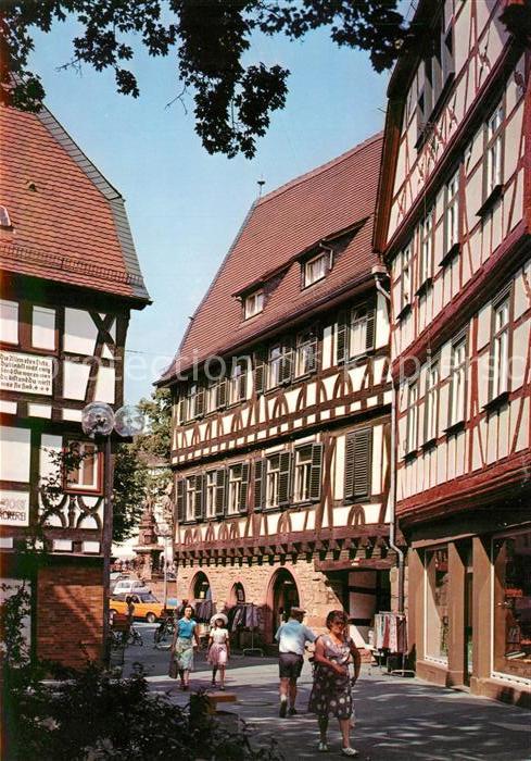Bensheim Bergstrasse Fachwerkhaeuser am Markt Altstadt