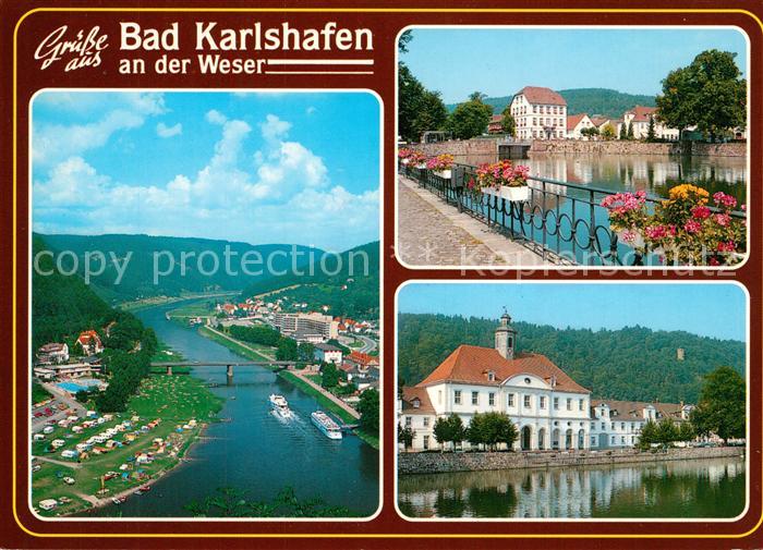 Bad Karlshafen Panorama Weserbergland Hafen Promenade Rathaus