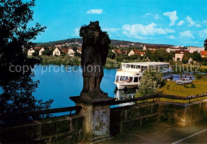 Forchheim Oberfranken Partie an der Regnitz Fahrgastschiff