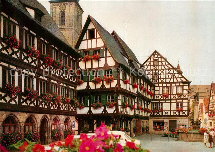 Forchheim Oberfranken Rathausplatz Altstadt Fachwerkhaeuser