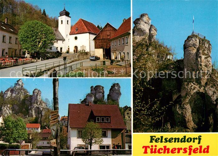 Tuechersfeld Teilansichten Felsendorf Fraenkische Schweiz