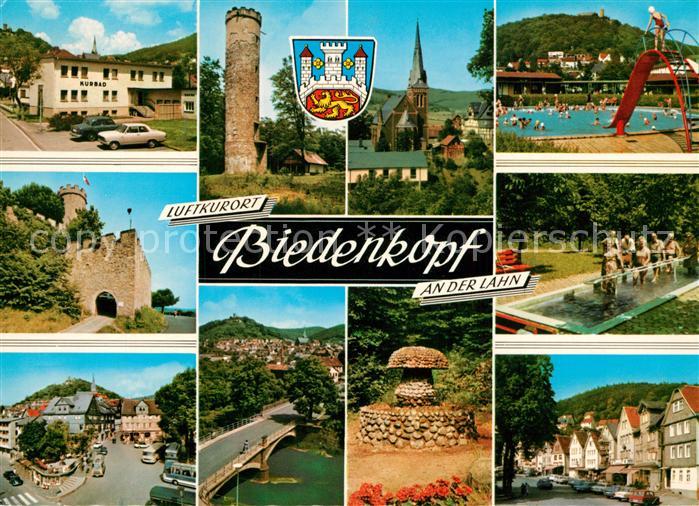 Gladenbach Lahn Hessen Kurbad Burg Turm Bruecke Kirche Freibad Wassertreten