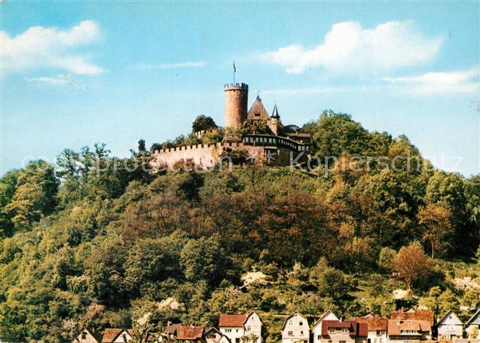 Gladenbach Lahn Hessen Blick zum Schloss Cafe Restaurant Schlossterrasse