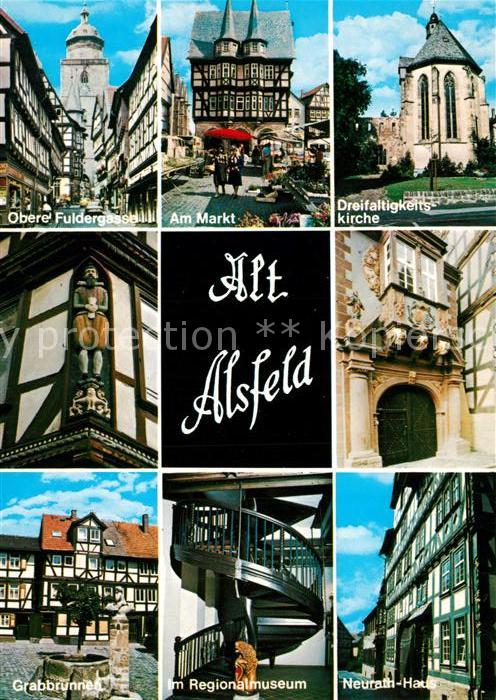 Alt Alsfeld Gasse Markt Kirche Brunnen Museum Neurathhaus Fachwerk