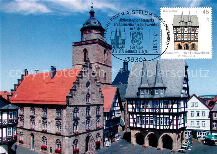 Alsfeld Rathaus Fachwerkhaus Altstadt Kirche Sonderstempel