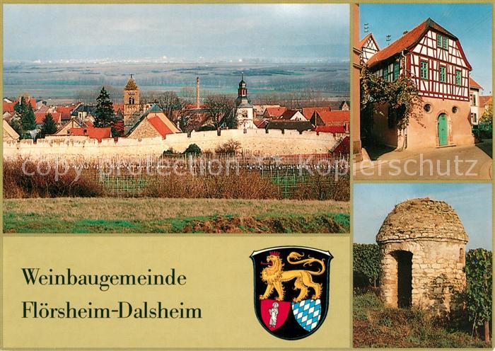 Dalsheim Panorama Weinbaugemeinde Fachwerkhaus Wappen