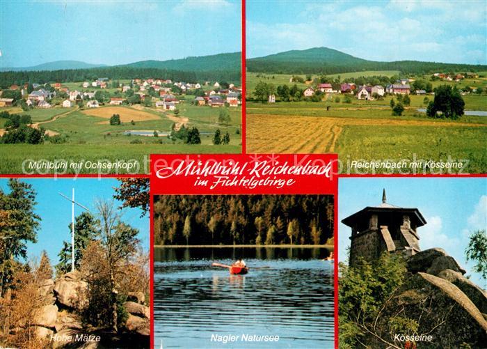 Muehlbuehl Panorama mit Ochsenkopf Reichenbach mit Koesseine Hohe Maetze Naturse