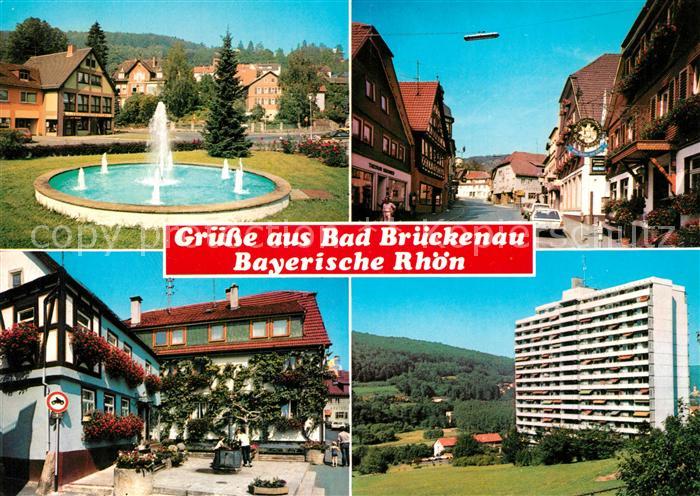 Bad Brueckenau Rathausbrunnen Altstadt Kurstift Hochhaus