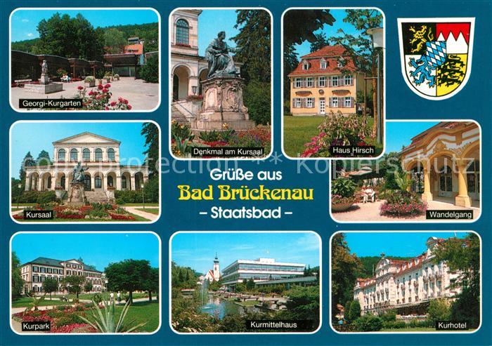Bad Brueckenau Georgi Kurgarten Kursaal Kurpark Denkmal Haus Hirsch Wandelgang K