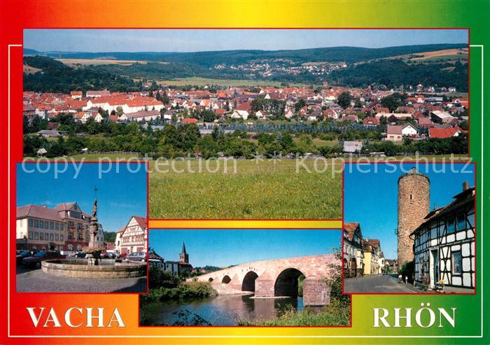 Vacha Panorama Vitusbrunnen Markt Werrabruecke Widemarkter Strasse Storchenturm