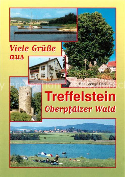 Treffelstein Silbersee 1000jaehrige Linde Gasthaus Drachenturm Landschaftspanora