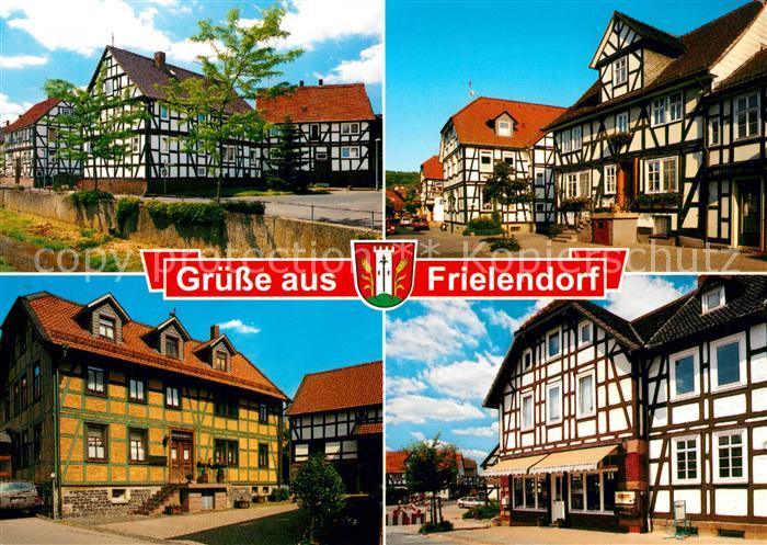 Frielendorf Ortsmotive mit Fachwerkhaeusern