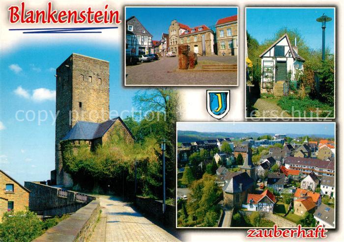 Blankenstein Ruhr Burg Marktplatz Ortsansicht mit Kirche