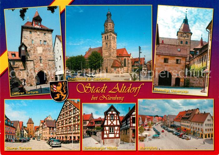 Altdorf Nuernberg Unterer Torturm Stadtkirche St Laurentius Ehem Universitaet Ob
