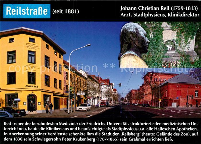 Halle Saale Reilstrasse Johann Christian Reil Denkmal Bueste Chronik