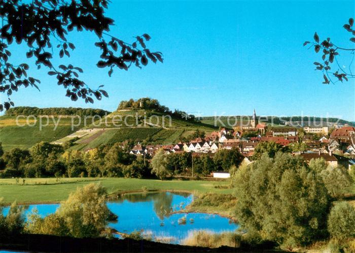 Weinsberg Am Fusse der Weibertreu Burgruine Teich Teilansicht