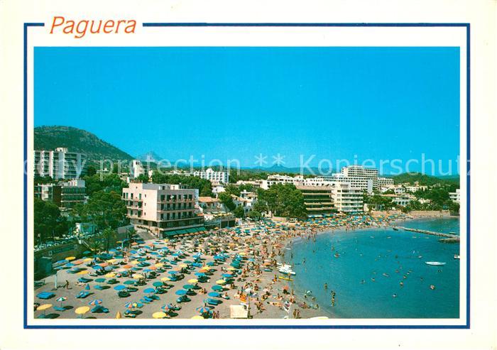 Paguera Mallorca Islas Baleares Detalle de sus playas Strand Hotels Fliegeraufna