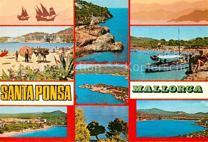 Santa Ponsa Mallorca Islas Baleares Strand Kuestenpanorama Fliegeraufnahme