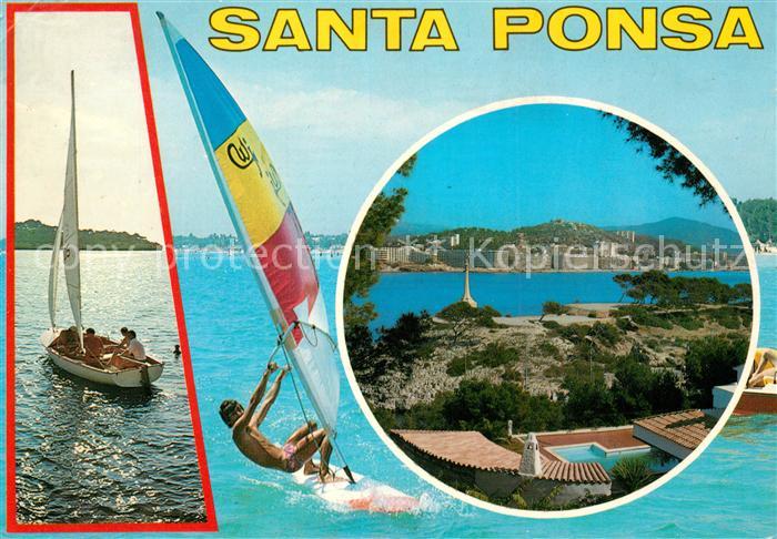 Santa Ponsa Mallorca Islas Baleares Segeln Windsurfen Hotelanlage Meerblick